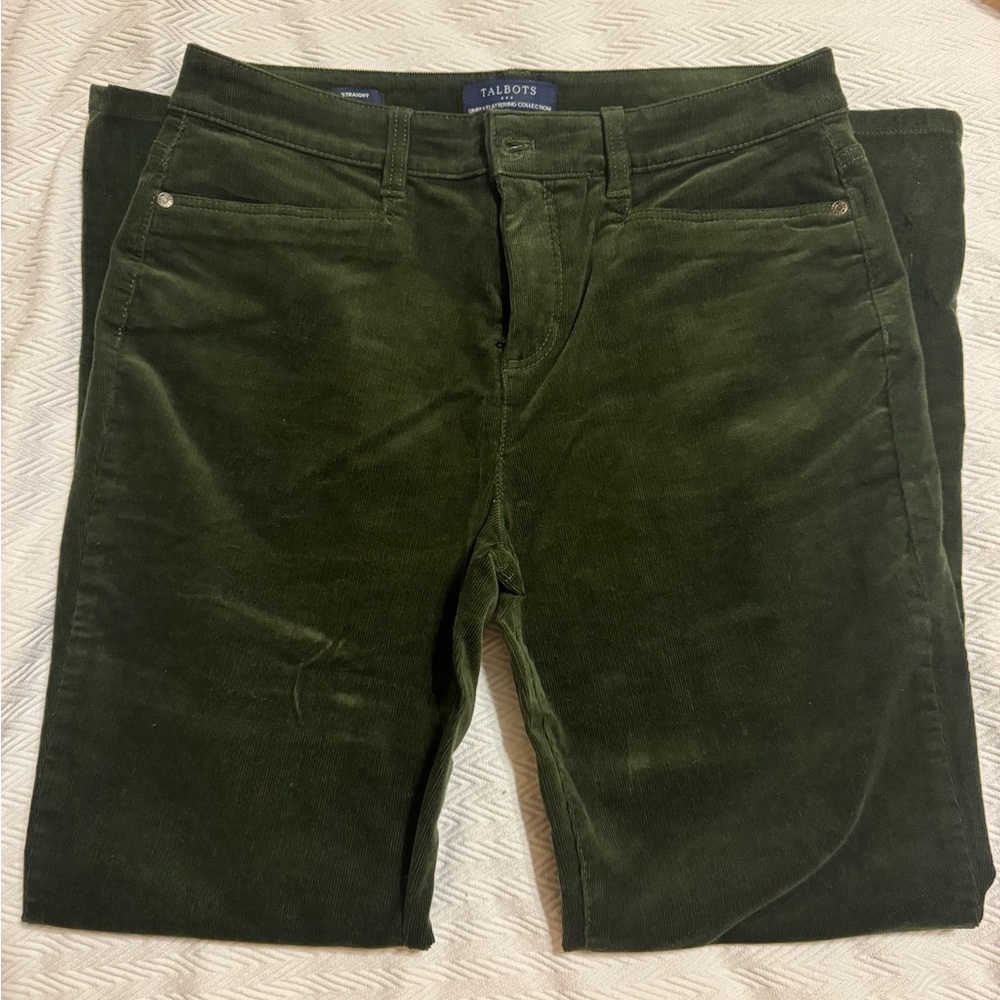 8p Talbots straight leg corduroy pant